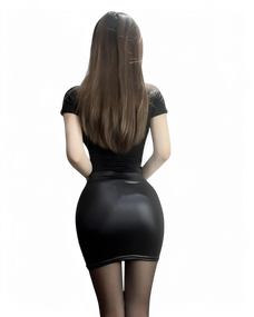 Leather mini skirt made from faux leather with a sleek bodycon fit back. Leather mini skirt made from faux leather with a sleek bodycon fit back.