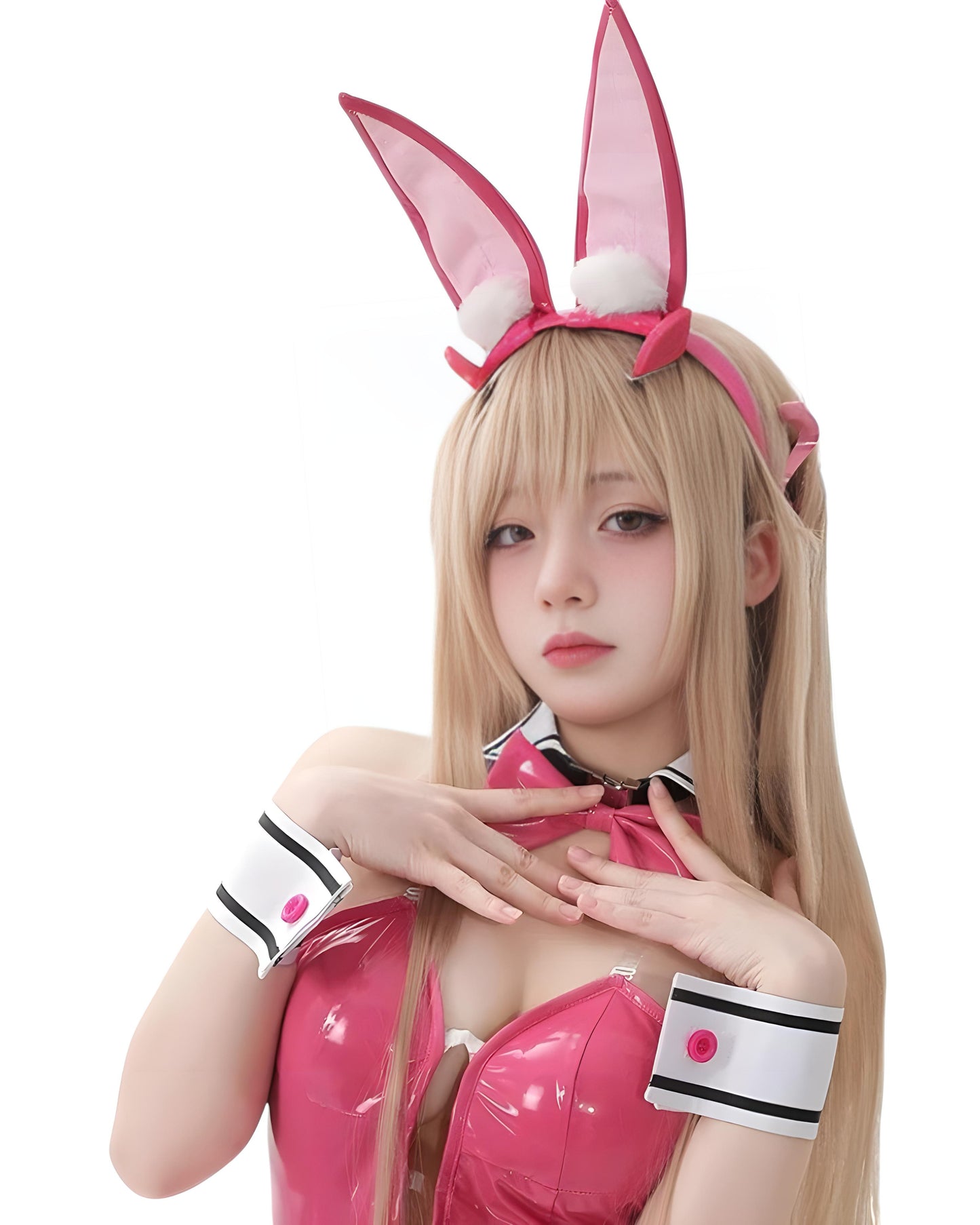 NIKKE Bunny Girl Cosplay Costume - Blanc Noir & Pink Edition

