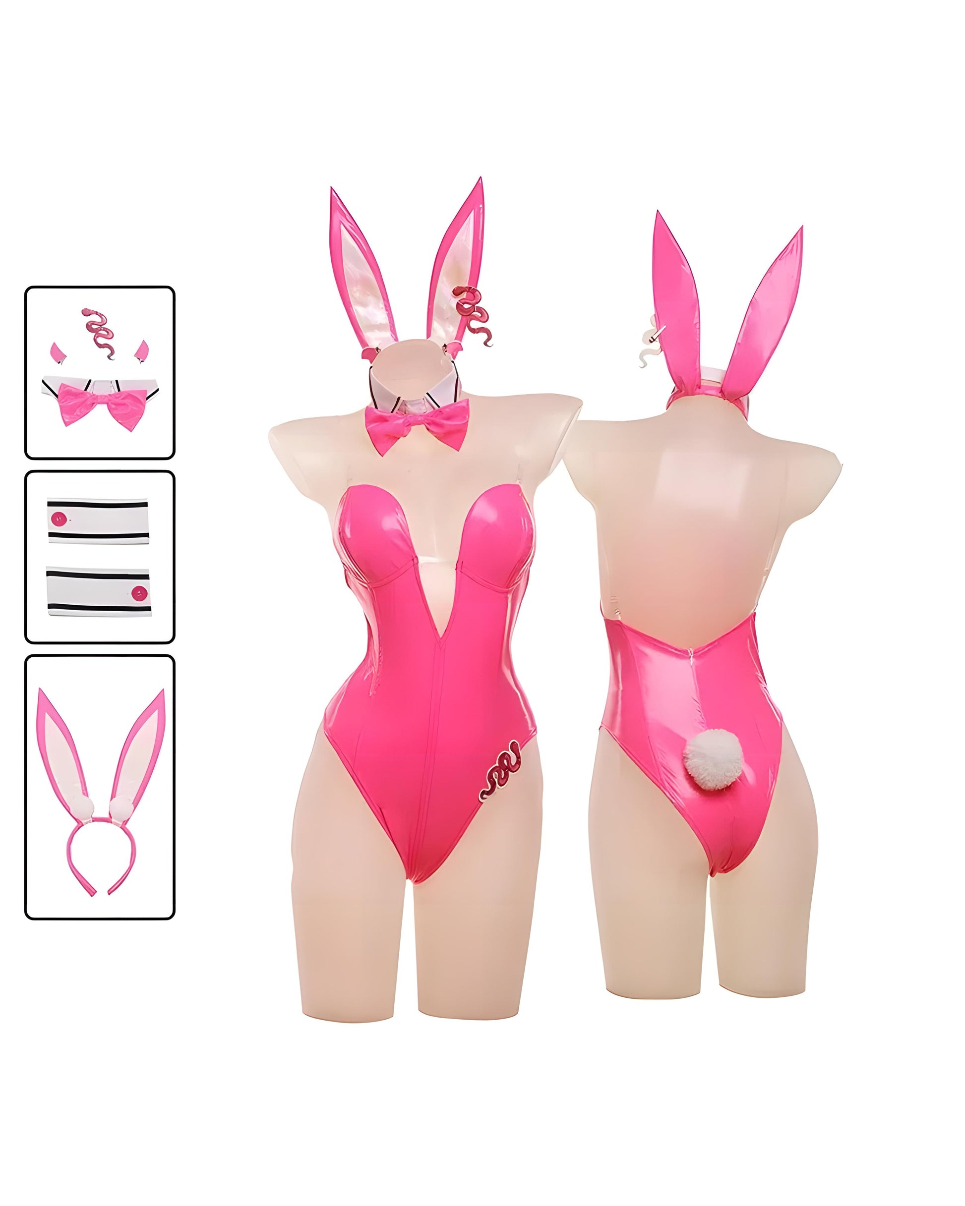 NIKKE Bunny Girl Cosplay Costume - Blanc Noir & Pink Edition

