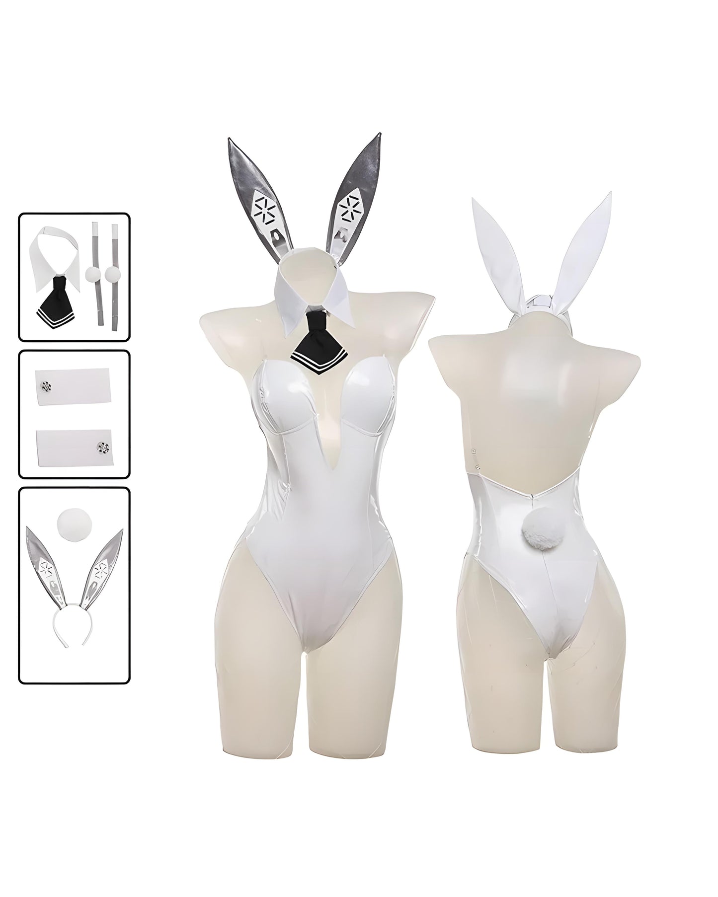 NIKKE Bunny Girl Cosplay Costume - Blanc Noir & Pink Edition

