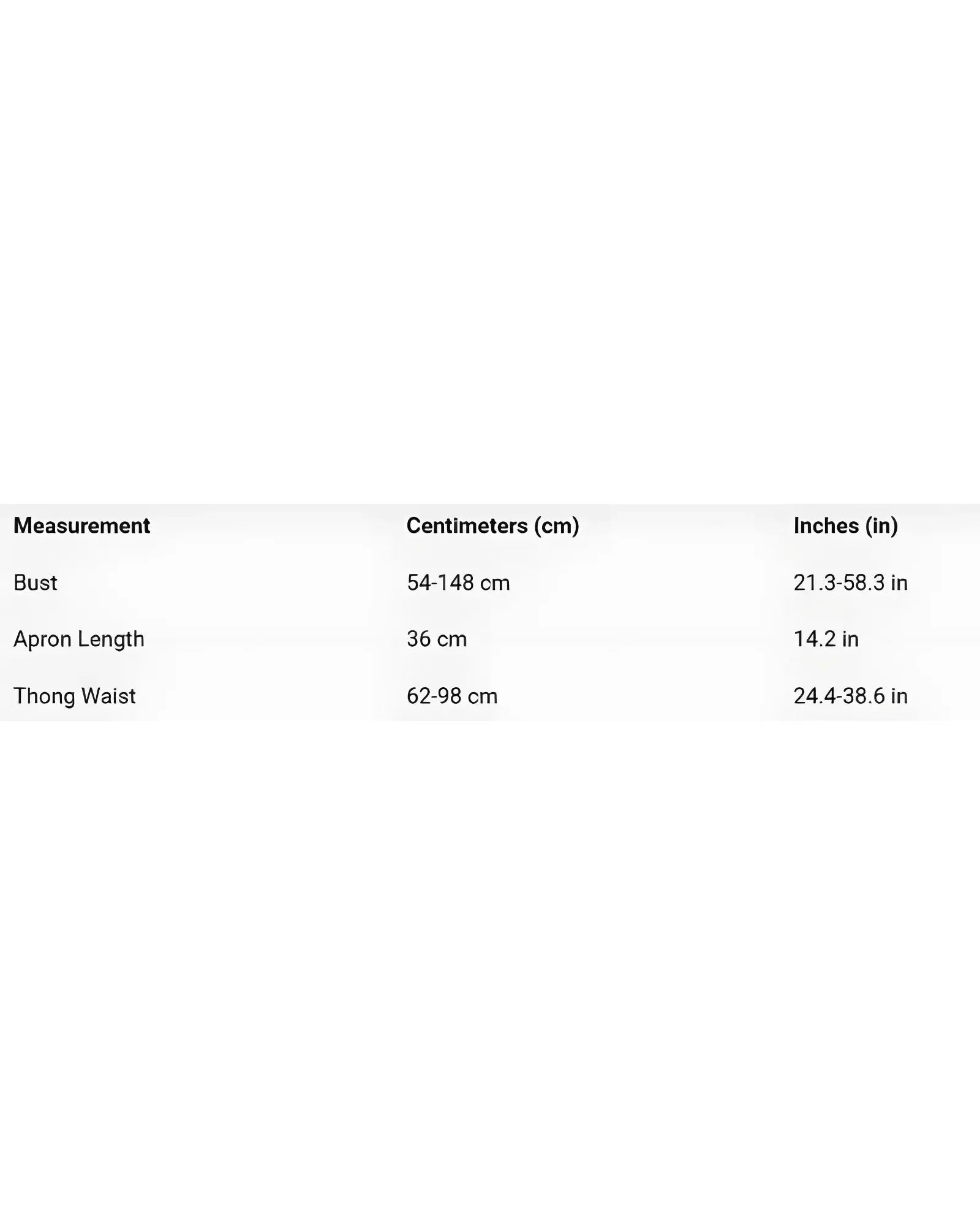 Cow Halloween cosplay party costume size chart