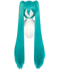 Hatsune Miku Cosplay Wig - Long Aqua Twin Tail Wig 42 Inch (110cm) Heat Resistant Fiber