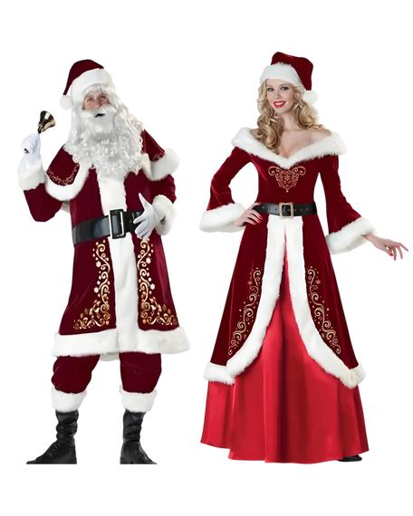 Claus Velvet Christmas Costume Set