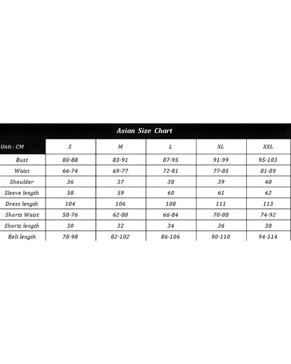 nun Halloween cosplay party costume  size chart