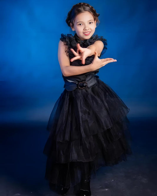 kids Wednesday Addams dance dress