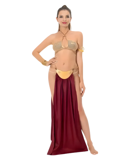 Leia Slave Bikini - Princess Leia Golden Cosplay Set for cosplay and conventions. front