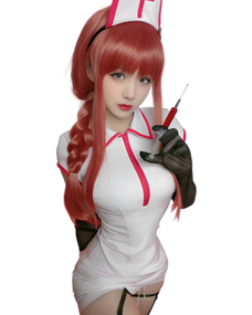 Makima cosplay nurse outfit inspired by Chainsaw Man front