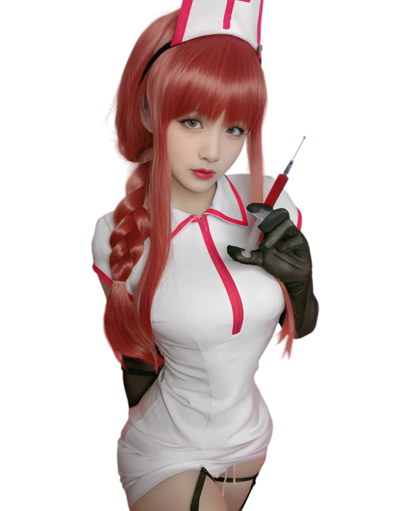 Makima cosplay nurse outfit inspired by Chainsaw Man front