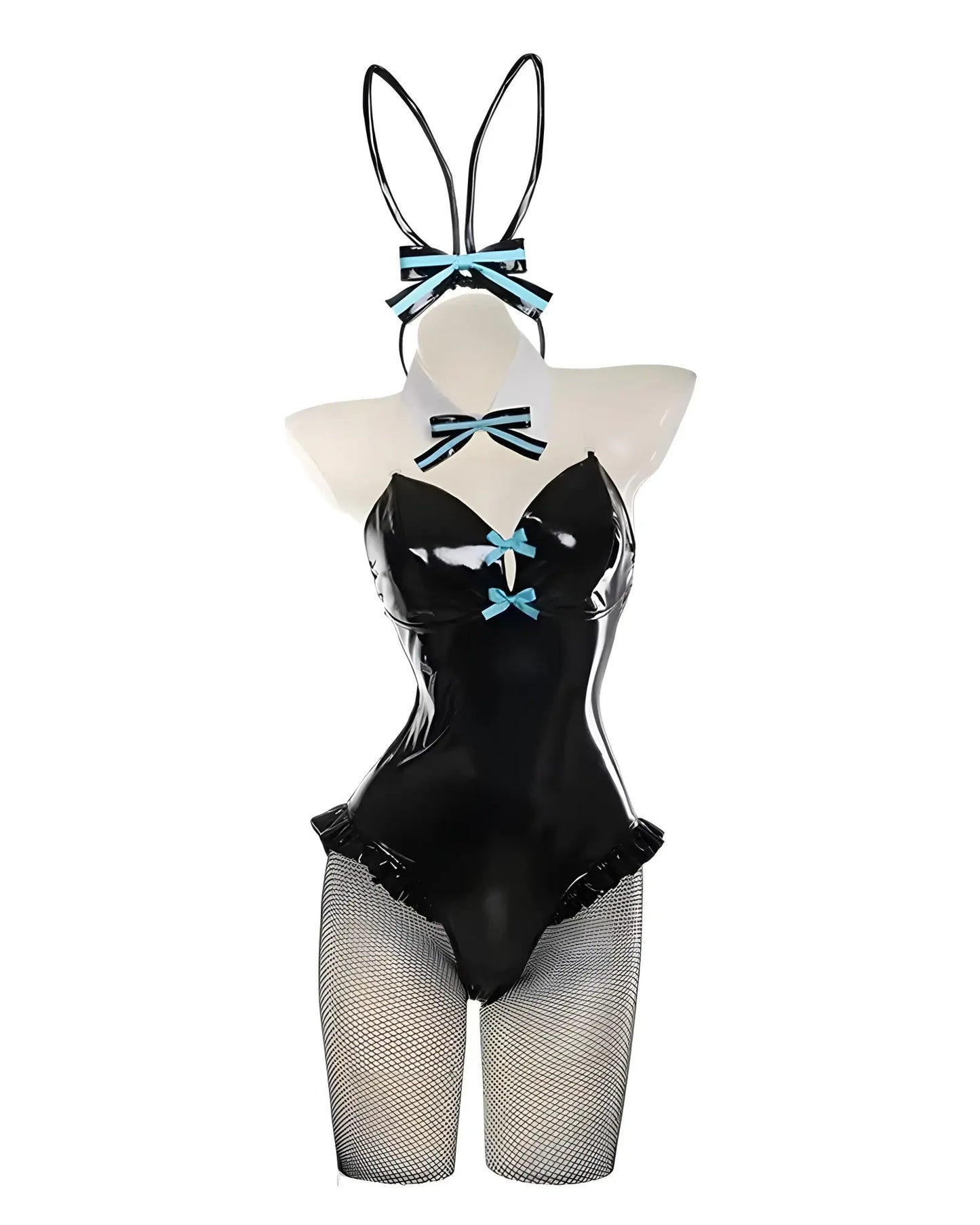 A mannequin wearing Miku Outfit - Hatsune Miku Bunny Suit Cosplay Costume