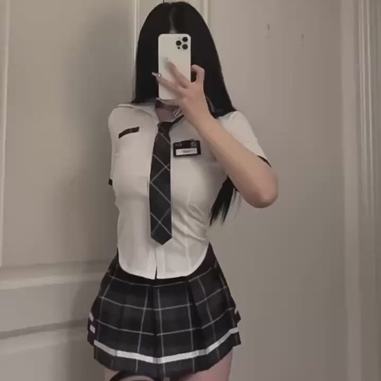 Halloween schoolgirl cosplay party costume video rap dance