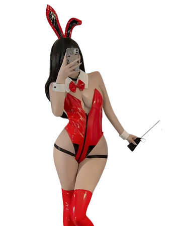 Red Bunny Costume - Playful & Bold Outfit, primary product view