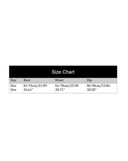 Size chart for Sheer lace see-through lingerie set with butterfly lace bra and crotchless panty featuring pearl details.
