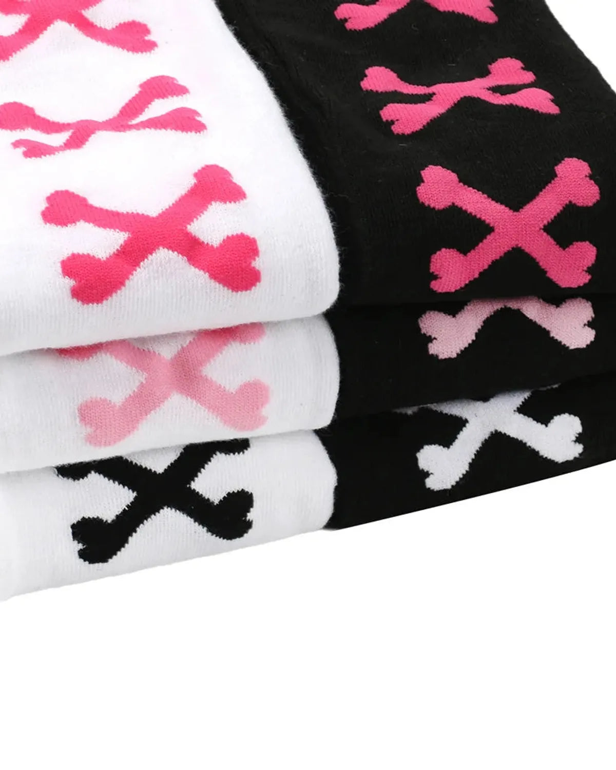 Skeleton bone thigh high socks gallery image 7 for femboy and women's outfits