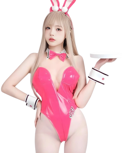 NIKKE Bunny Girl Cosplay Costume - Blanc Noir & Pink Edition